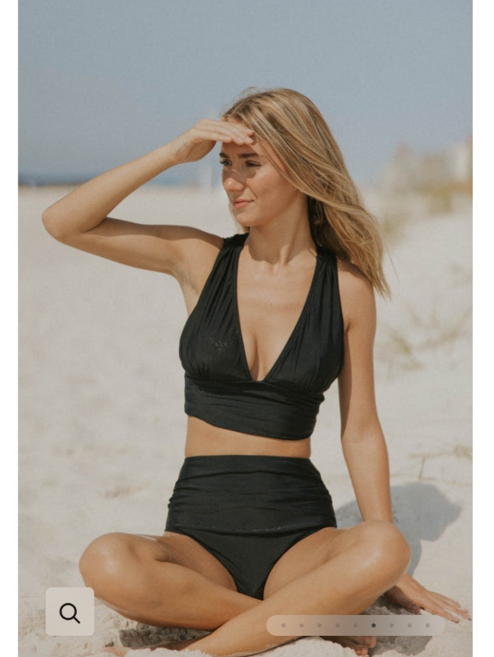 Geode Swim Midnight Top - Size M